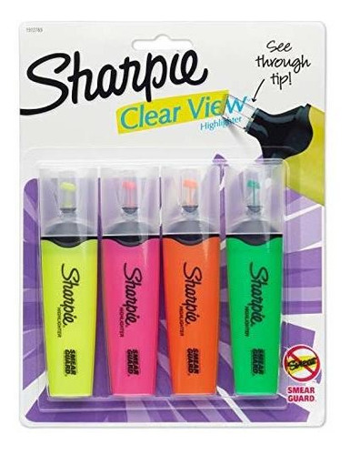 Rotuladores Sharpie 1912769 Clear View Con Punta Biselada, S