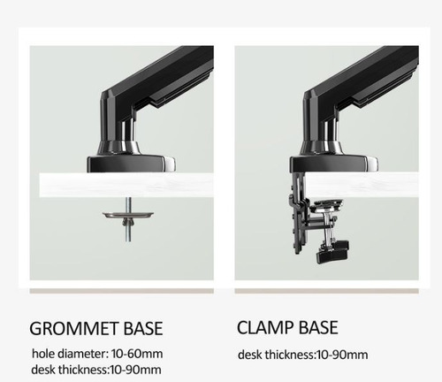 Soporte Dos Brazo Monitor Doble North Bayou F160 17 A 27 Color Negro