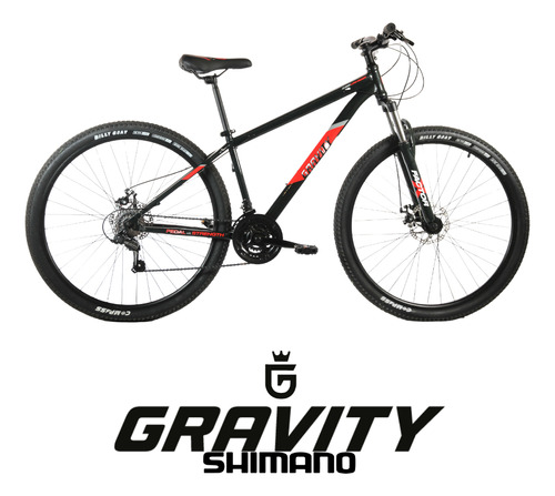 Bicicleta Gravity Lowrider R29 Color Talle M Negro/rojo Color Negro Freno a disco