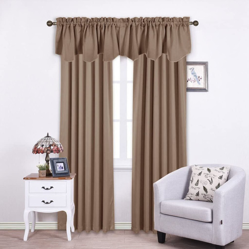 Cenefa Opaca Para Dormitorio, 52 X 18 Pulgadas, Bolsill...