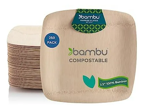 Platos de bambú desechables hotsell