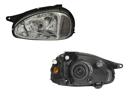 Faro Chevy 2003 Vidrio Liso F/cromo 4p Izquierdo Opt