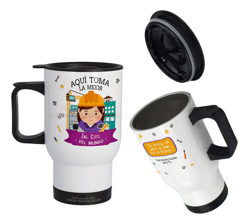 Mug Vaso Termico Viajero Para Carro La Mejor Ing Civil