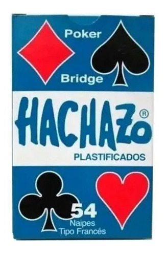 Naipes Cartas Poker Hachazo X 54 Plastificados