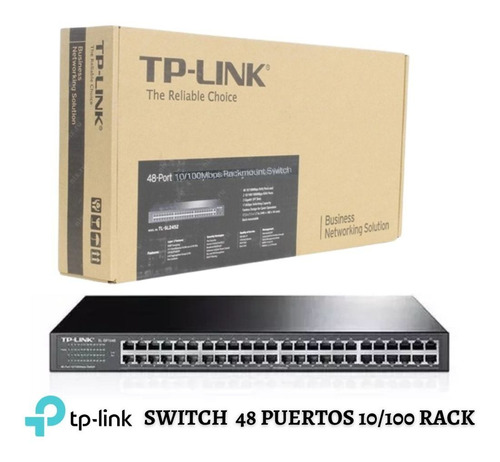 Switch Tp-link Rackeable 48 Puertos 10/100mbps Tl-sf1048 Red