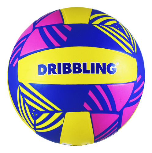 Pelota De Volley Dribbling Tricolor 2.0 Amarillo/fucsia/azul