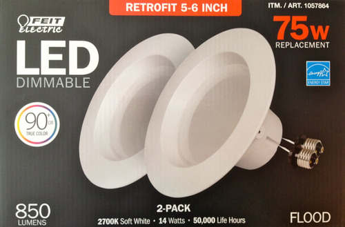 El&ectrico Led Retrofit Kit 2 Unidad Sustituye 5 & 6 Inch K