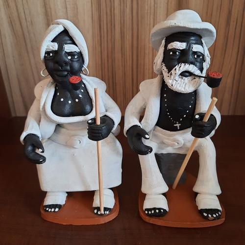 Imagem 4 de 7 de Casal De Pretos Velhos Artesanato Caruaru