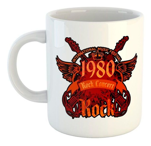 Taza De Ceramica International Music Festival Rock 1980 M2