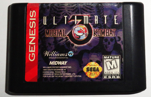 Ultimate Mortal Kombat 3 Sega Genesis Original Americano Mg 