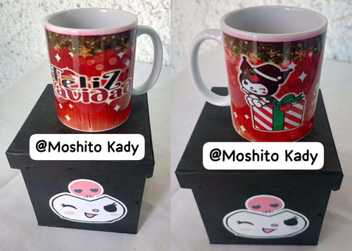 Taza Pino Navideño Con Caja De Madera