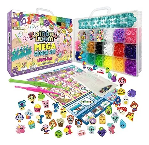 Comprar Kit de pulsera con banda de goma, Kit para hacer pulseras para  niños Loom Band, Caja de tres capas de gomas elásticas arcoíris