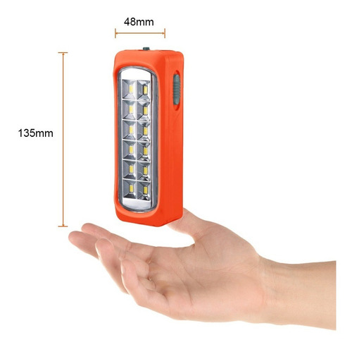 Lámpara Portátil Led 3.5 W Batería Recargable 6 H Tecnolite Color de la carcasa Naranja Color de la linterna Naranja Color de la luz LUZ DE DÍA 100/240V