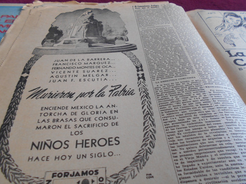 Periodico La Prensa Niños Heroes Chapultepec 1947 Cine (Usado)