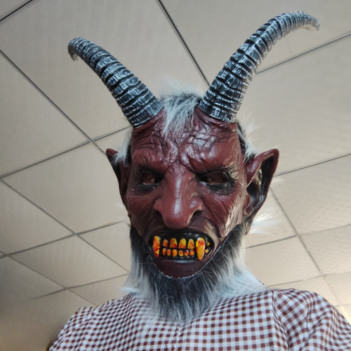 Máscara De Diablo Para Halloween, Demon Horror, Cuernos De C
