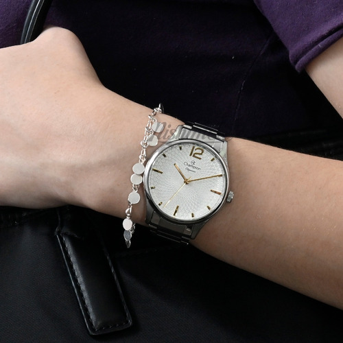 Relogio Champion Pulseira Aço Feminino Prova D'agua Original