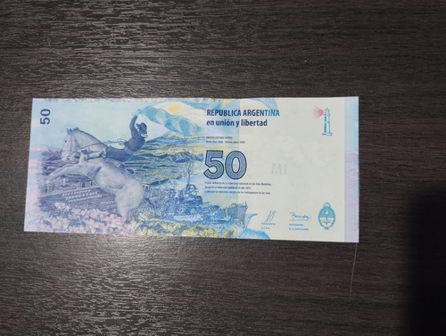 Malvinas Billete Capicua $50 Sin Circular (Usado)