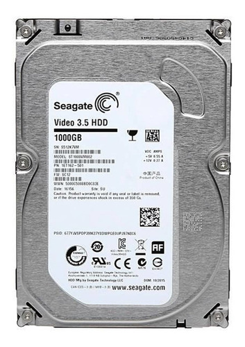 Disco Rígido Interno Seagate Video 3.5 Hdd 1000gb