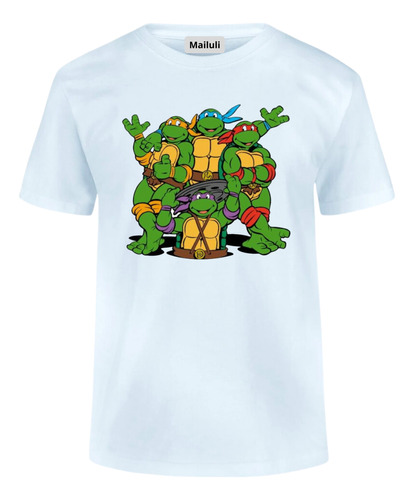 Remera Camiseta Personalizada Niños Tortugas Ninjas 03