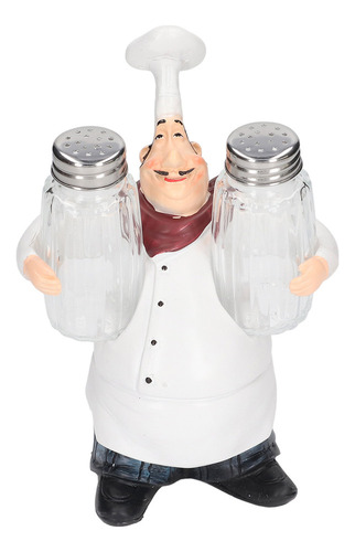 Set De Saleros Con Forma De Estatua De Chef, Adorable Estatu