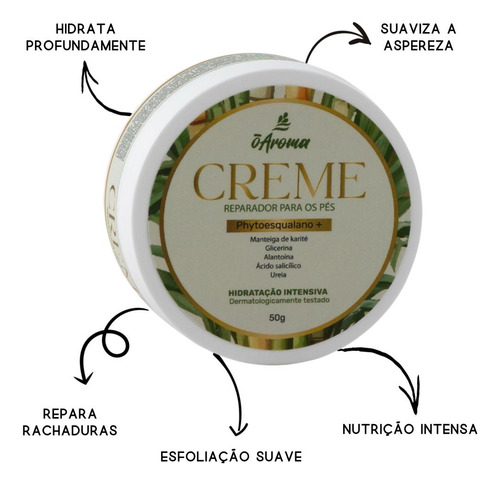 Creme Para Os Pés Reparador Hidratação Profunda Com Ureia