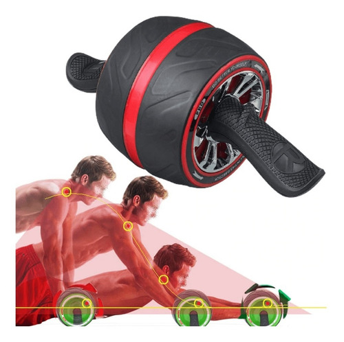 Roda Abdominal Abs Rollers Rolo Exercícios Físico Lgc12819cm