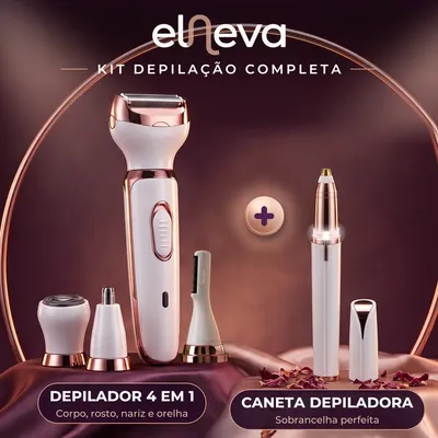 Maquina Depilador Eletrico Feminino 4 Em 1 Aparador Intimo Kit Depilador 4 Em 1 E Caneta Depiladora A Bateria | Bivolt