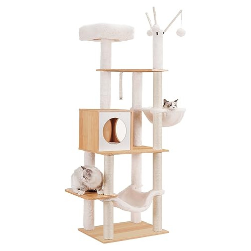 Hey-brother Árbol De Madera Para Gatos, Muebles Para Gatos D