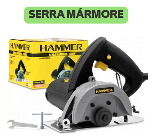 Serra Marmore Hammer 1100w 3 Discos Granito Ceramica