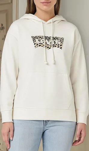 Poleron Levis Mujer Regular Fit Con Capucha Blanco