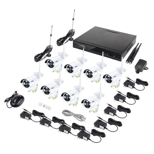 Kit Nvr Dvr 8 Camaras Inalambricas Hd Vga Hdmi Wifi