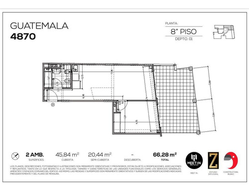 Imagen 8 de 11 de Mova Soho - Excelente 2 Ambientes Al Frente Con Terraza