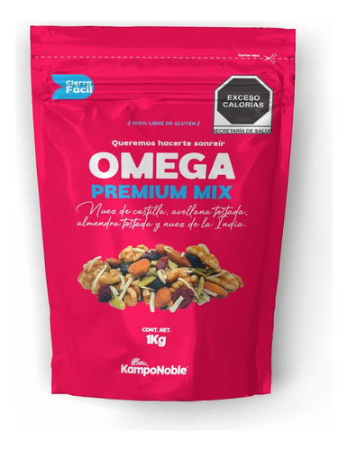 Trail Mix Omega 1kg Arándanos Pepita Tostada Nuez De