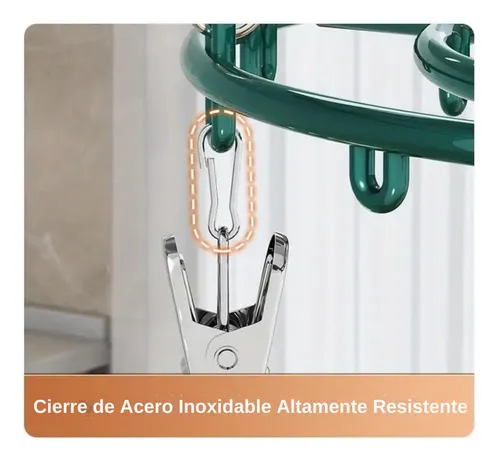 Mini Tendedero Para Secar Calcetines Ropa Interior 24 Clips