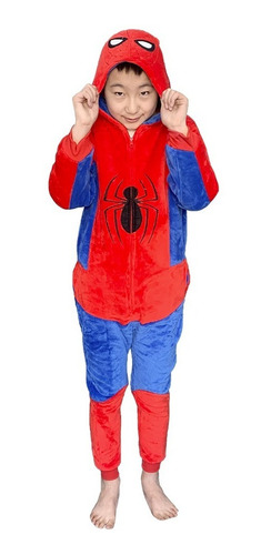 Pijama Macacão Pelúcia Kigurumi Spiderman Marvel Original