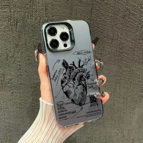 . Funda Para iPhone Case De Uso Rudo Con Diseño De Corazón N