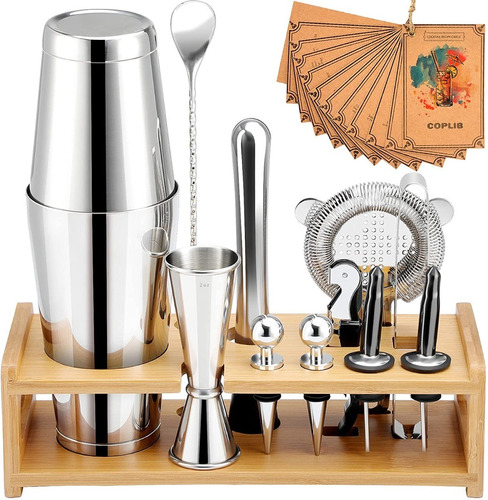 Kit De Cocteleria Bartender Set 12 Piezas Para Bar Cocteles