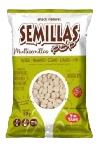 Semillas Pop Multisemillas Yin Yang X 80 G Sin Tacc Apto Veg