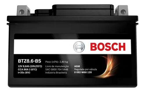 Bateria Moto Bosch Ytz10s 8,6ah 12v 1000rr Cbr 600 Cbr 1000