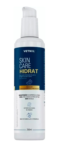 Skin Care Hidrat 250ml Hidatração Cães E Gatos Vetnil