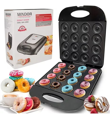 Breakfast Donut Maker Rosquillas Caseras Con 16 Piezas Para Hacer Mini Rosquillas Color Negro Donut Machine