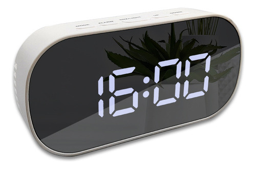Despertador Led Con Espejo Digital, Reloj De Mesa Con Funció