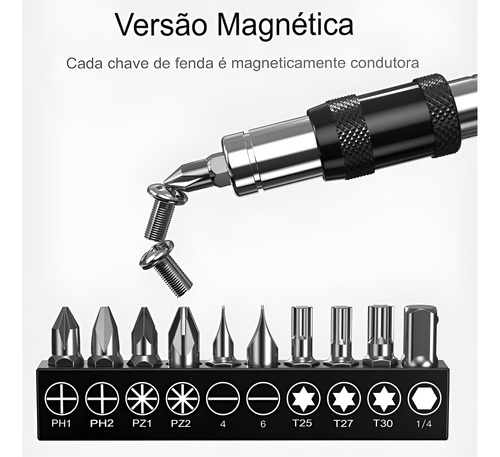 Extensor Ângulo Flexível Magnético Brocas Bits Parafusadeira