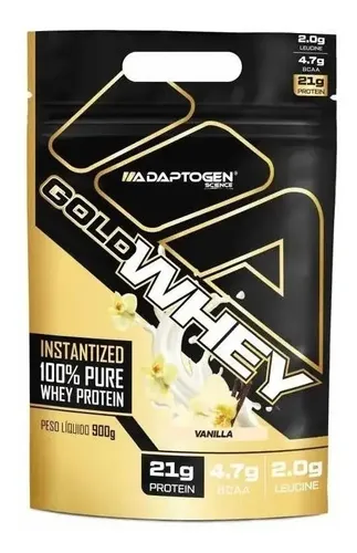 100% Gold Whey Refil Concentrado 900g - Adaptogen Science Sabor B...