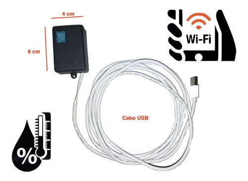 Sensor Temperatura Umidade Termweb - Wifi 