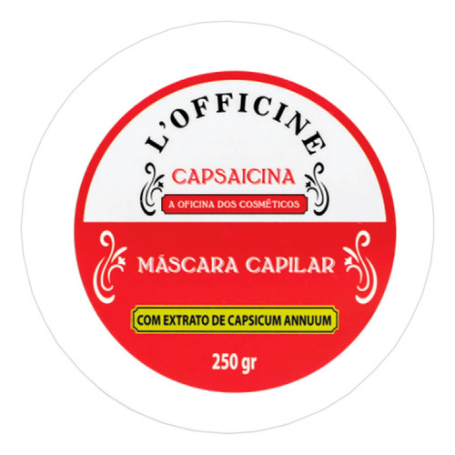 Máscara Capilar De Tratamento Capsaicina 250g Lofficine