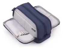 Comprar Estuche Lápices Y Bolígrafos Grande Diseño Azul Marino Para