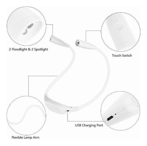 Lámpara Colgante Led Usb Recargable Para El Cuello