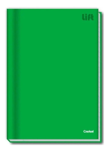 Caderno Brochura 1/4 Capa Dura 96 Fls. Lift Verde Credeal