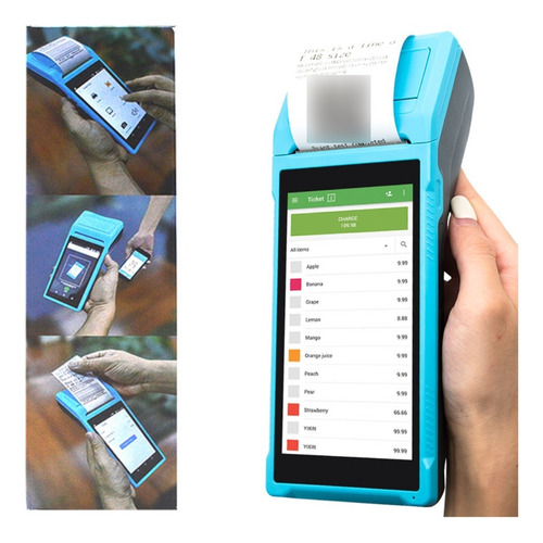 Terminal Pda Pos Wifi Bluetooth Android 8,1 Impressora 58mm